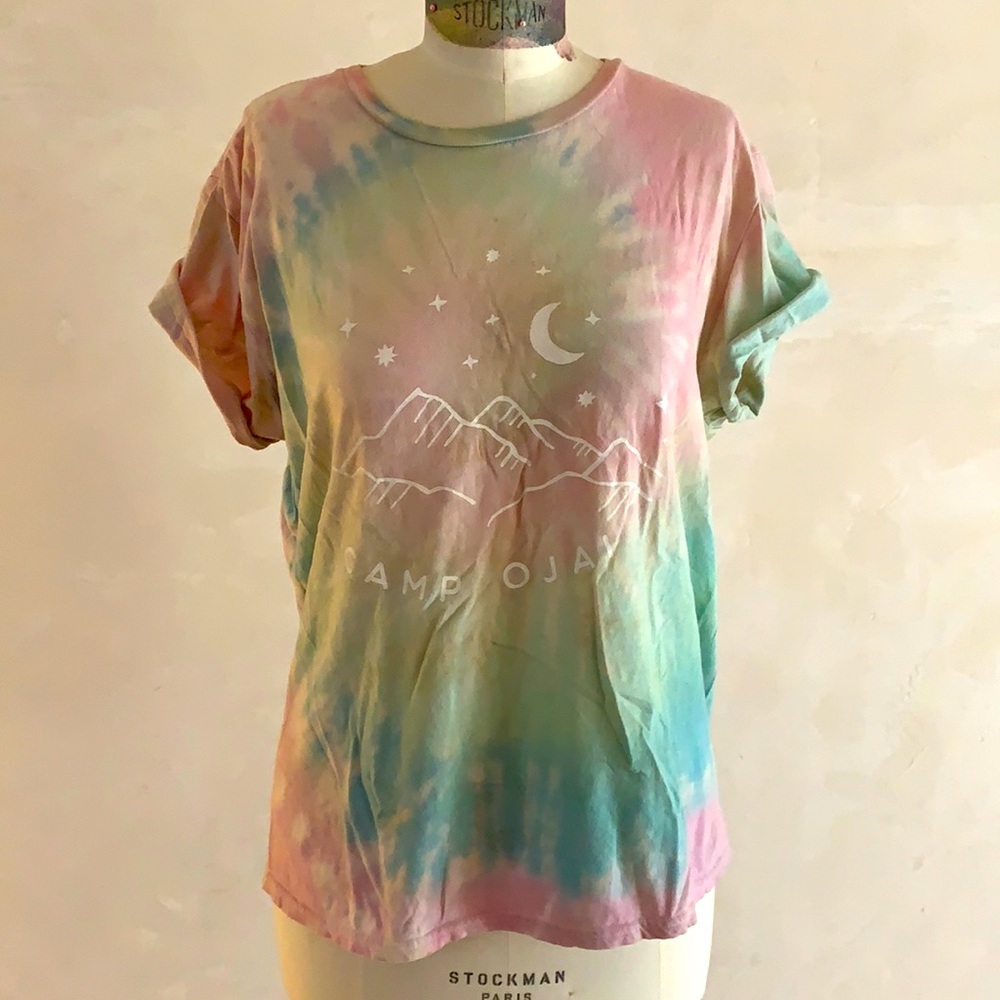 Pastel Tie-Dye ‘Camp Ojai’ Cotton Tee